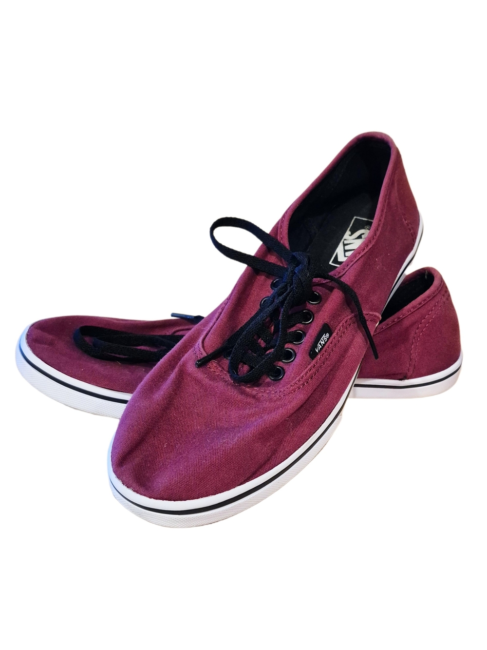 Vans Authentic Canvas Sneakers Burgundy Maroon Men's 8 Women's 9.5